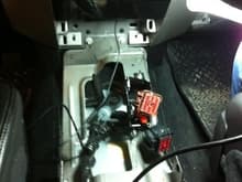 wiring under console