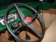 Steering wheel with RF Horn Button mounted and working in the truck