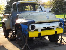 54 F100/F250 4x4 - Body Mock up on chassis