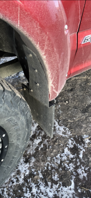 Husky kickback mud outlet flaps