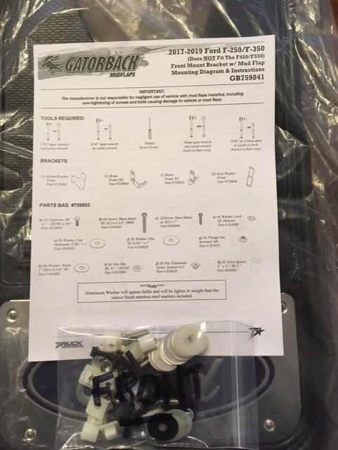 Accessories - Gatorback Mudflaps w/Brackets for 2017-2021 FORD Super Duty F350 Dually Front & Rear - Used - 2017 to 2021 Ford F-350 Super Duty - Fredericton, NB E3A 5G, Canada