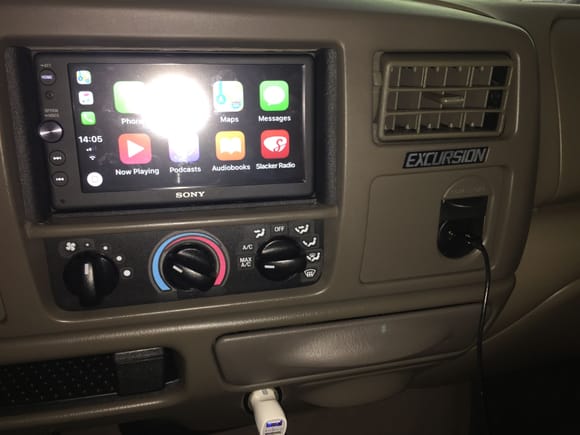 My installed Sony. No need to remove the dash, but it would have made dash trimming easier.