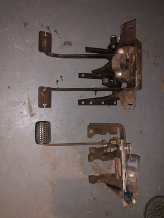 70’s on top z-bar pedal. Bottom 60 with no brake pedal hydraulic clutch pedal.  Can I swap the brake pedals or is that a no go?   NumbersDummy? 