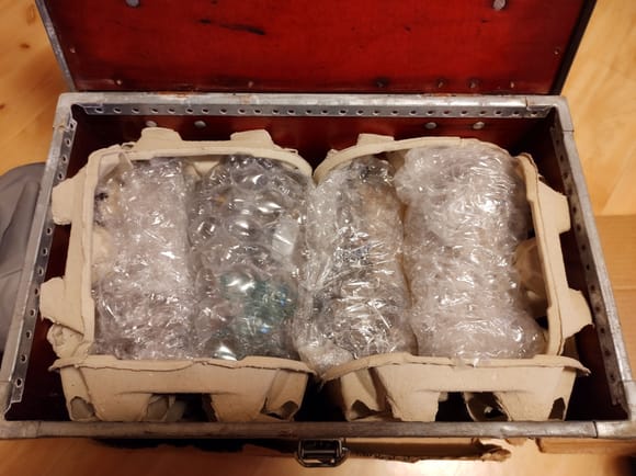 Every injector in plastic bag and in bubble wrap