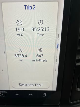 Almost 4,000 miles reflects a true average for my driving. Active Regen every 500 miles, Some highway miles. traffic, Stop signs and red lights and even some idle during cold weather to keep truck warm.

