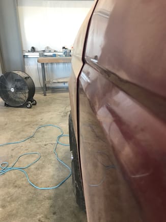 Factory fender that does not fit.