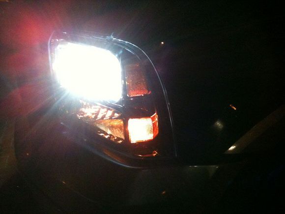 headlight at night