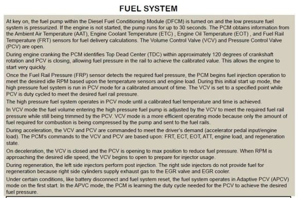 HPFP Fuel System Description
