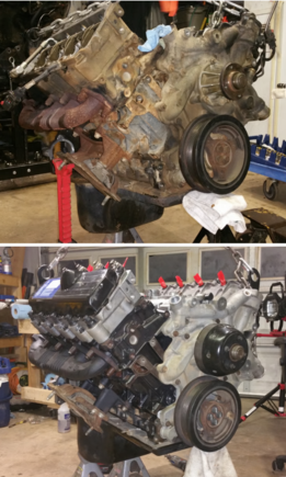 Before & After - engine assembly