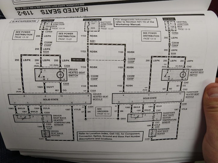 Excursion heated seat wiring? - Ford Truck Enthusiasts Forums