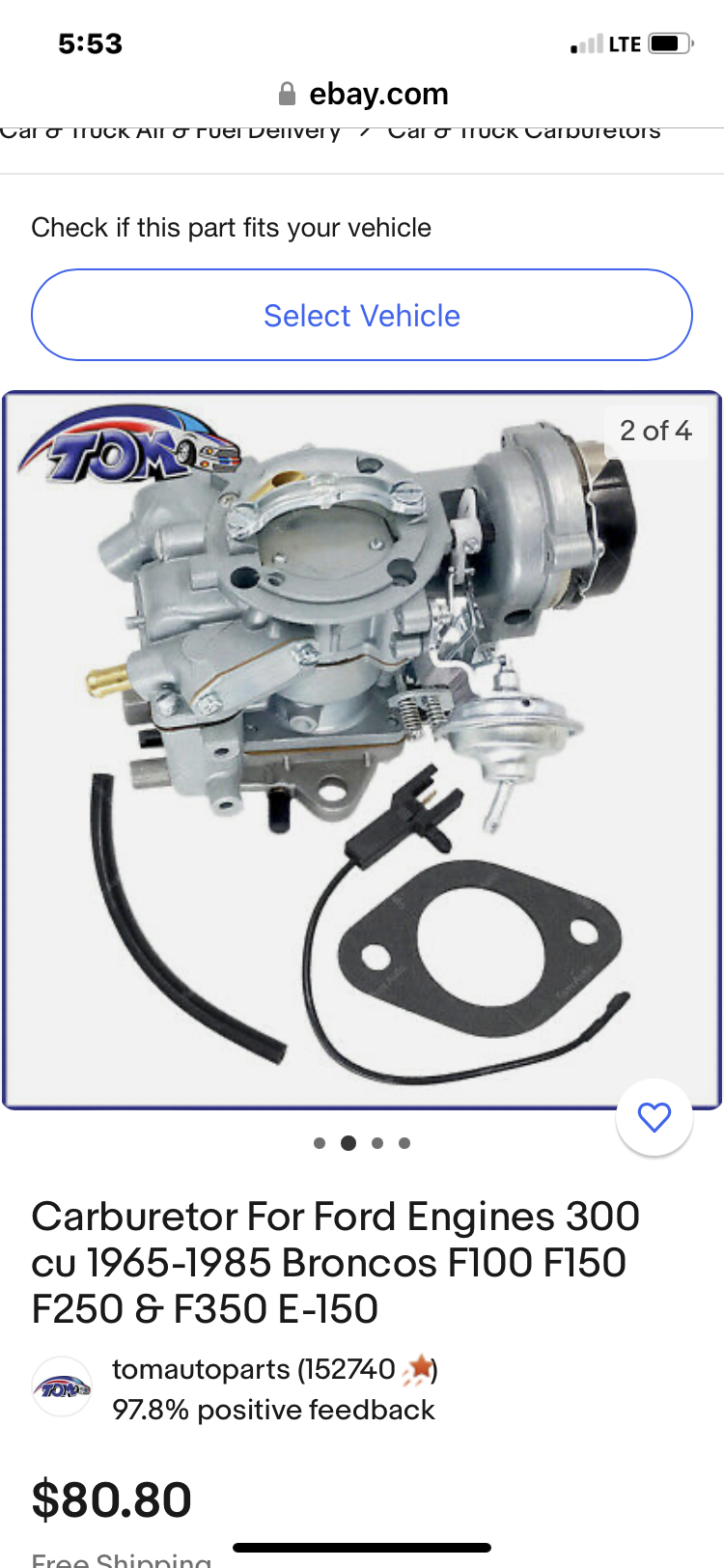 樂Dashpot Carburetor vs樂 no Dashpot carburetor 79 ford? Ford Truck