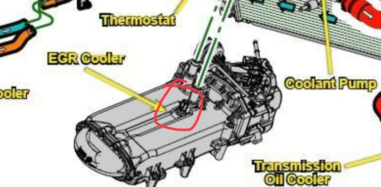ECT2 sensor circled in red