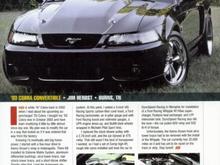 Nov. 2009 Muscle Mustangs &amp; Fast Fords Magazine article.