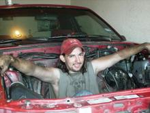 The Mustang (1989) after I took the 4 cyl engine and transmission.