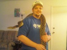 me with my 7 foot Argentine Boa