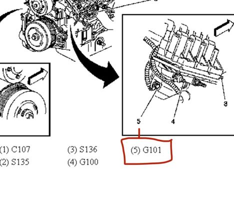 It’s located underneath the ignition module/coils bracket.