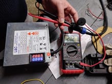Testing voltage with harness vs display