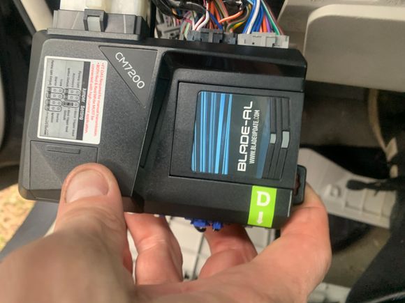 Found this module zip tied up under the dash for remote starting system