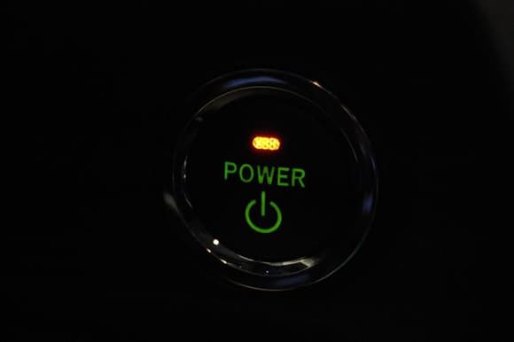 2010 Toyota Prius Power Button Glowing