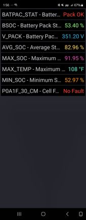 So I had Forscan on today on my commute to work avg temp outside is a cloudy 68° so not hot at all but did notice that the battery was at 108° so did some digging on the site and noticed that any temp above 95 and the car will safeguard the battery by not allowing normal EV operations.  Sounds like it's definitely a fan issue if I am not mistaken.