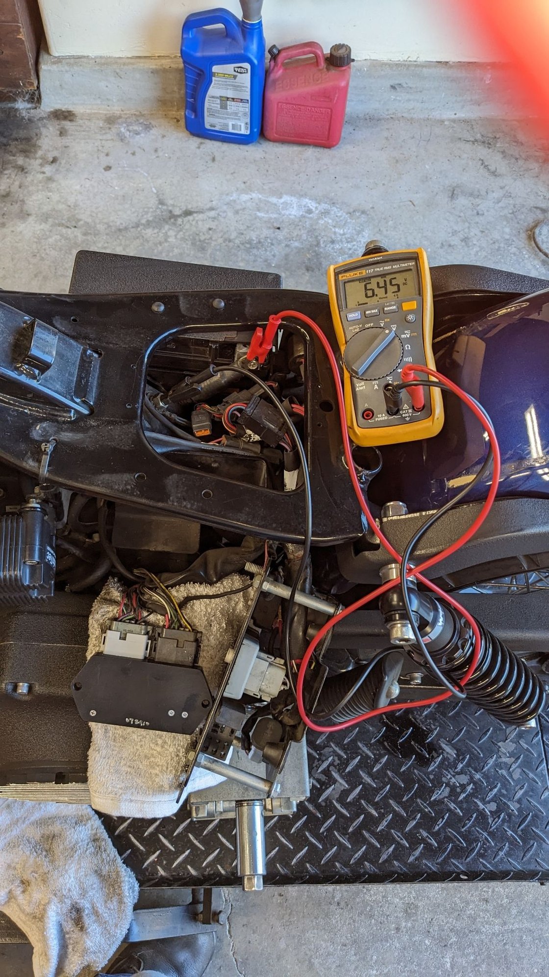 Original battery while cranking