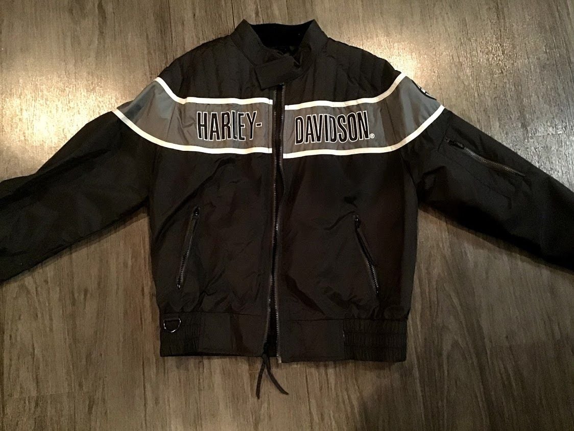 Harley Racing Grey/Black Nylon jacket Large $45 - Harley Davidson Forums