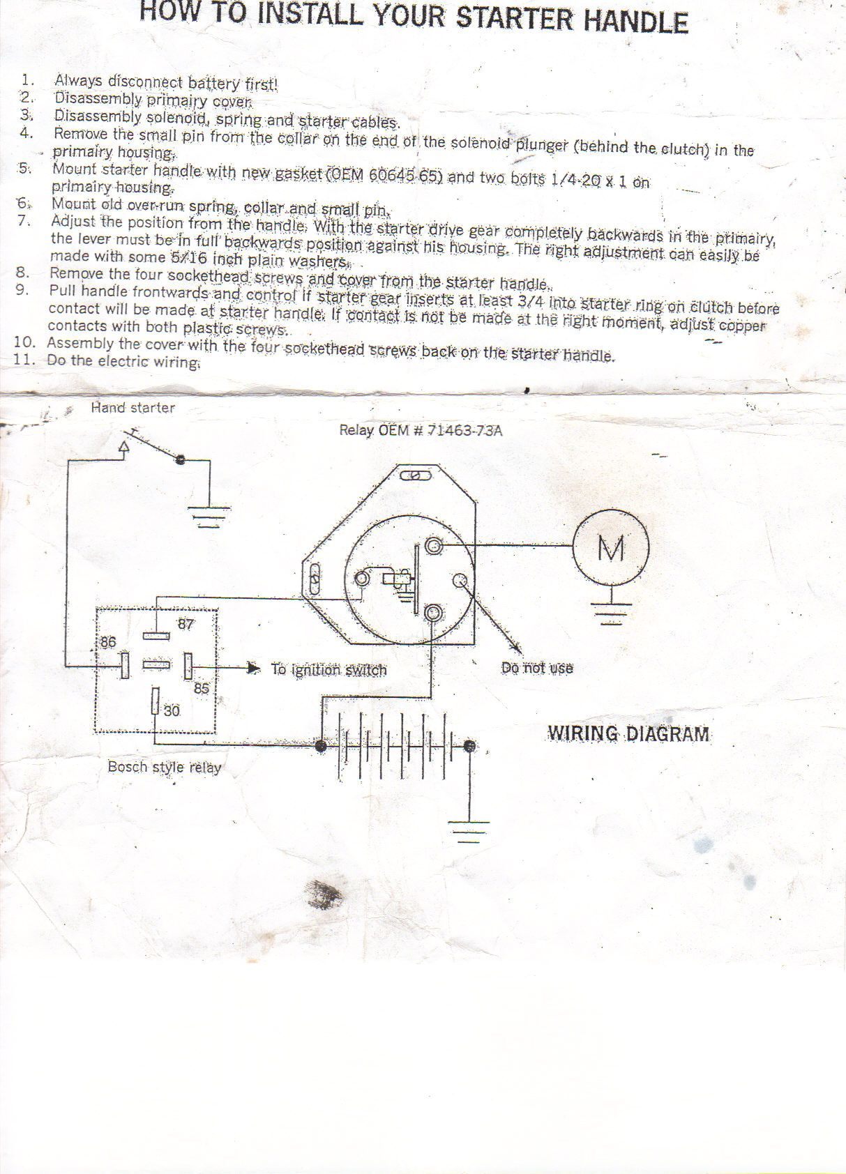 Harley Starter Solenoid Wiring Diagram