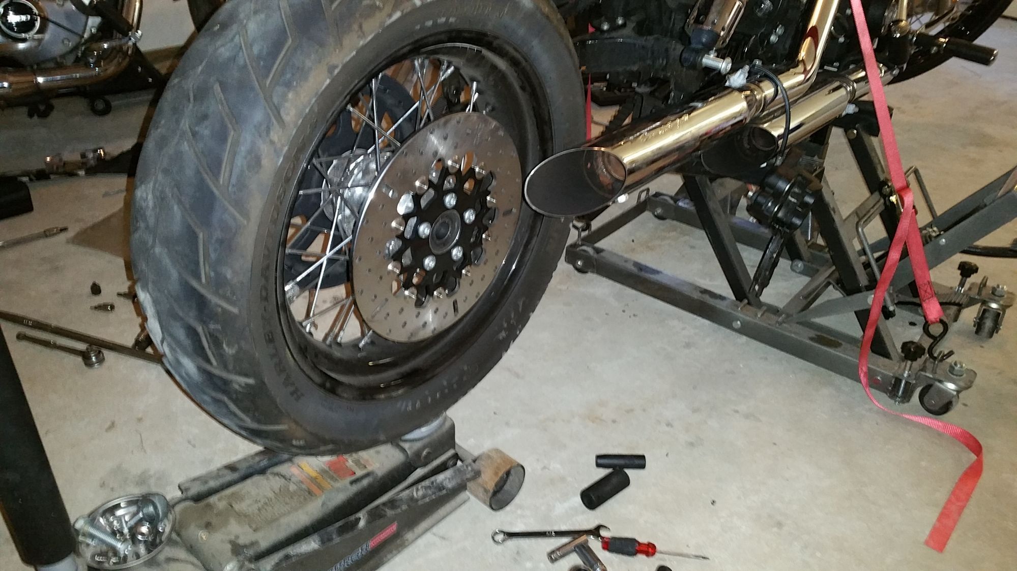 Need help installing front wheel Harley Davidson Forums