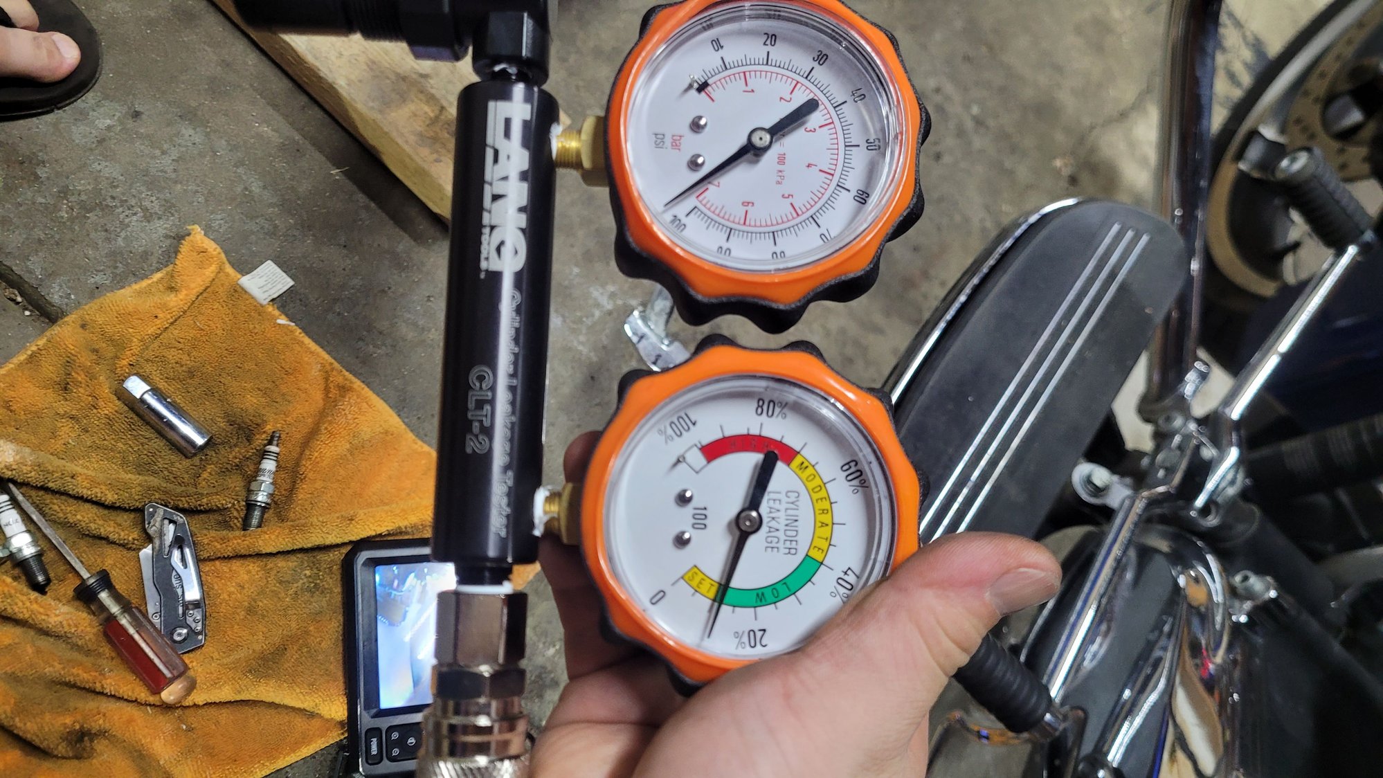 Leak down from cylinder 2