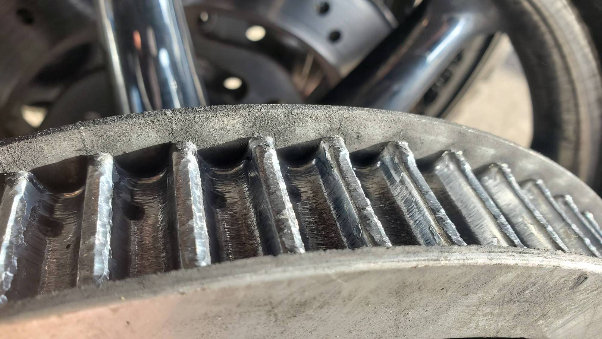 My pulley is chewed up bad! Harley Davidson Forums