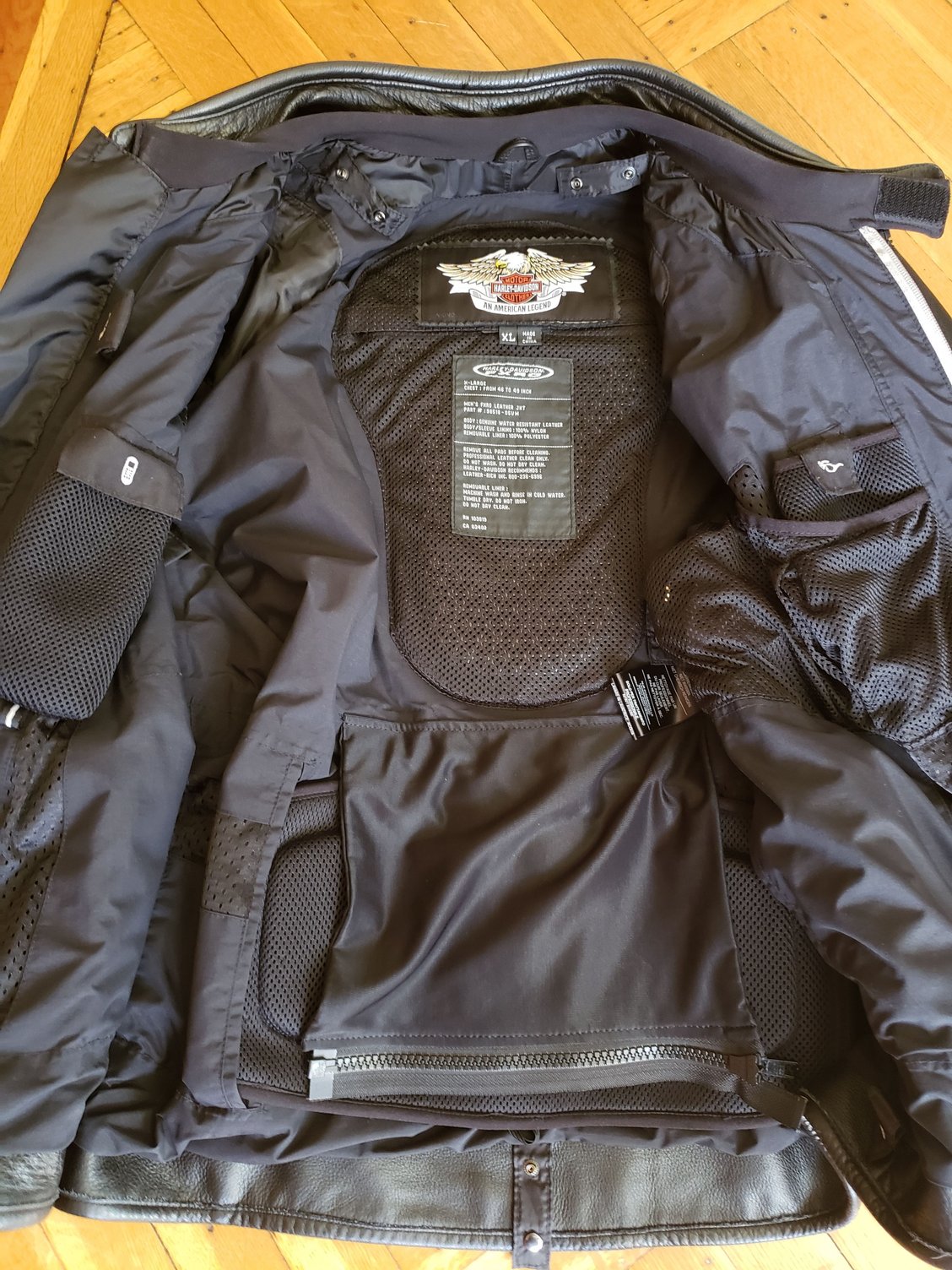 Men's Leather FXRG Jacket XL includes extra liner & kidney belt GREAT