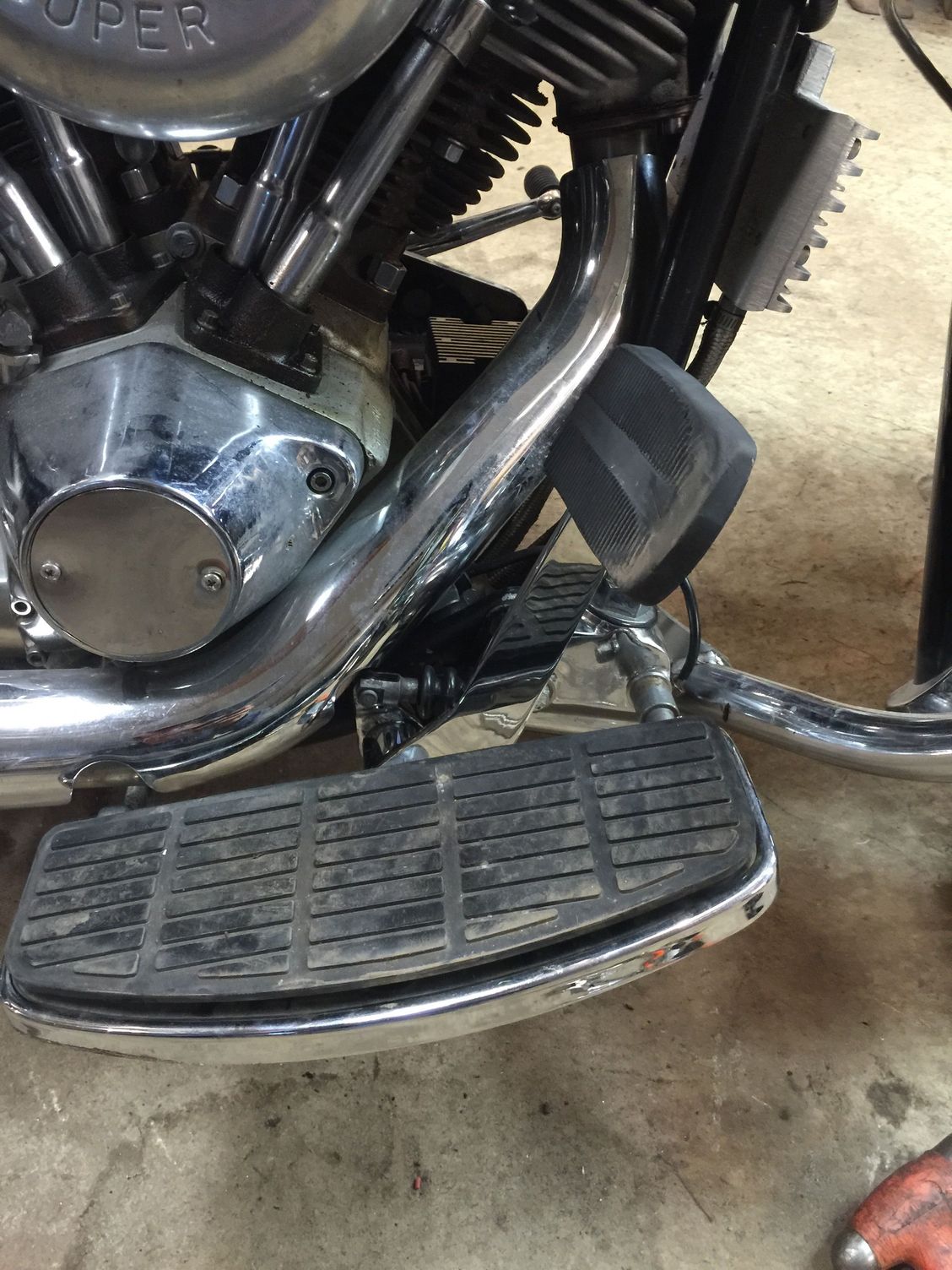 FLH extended rear brake pedal?? Harley Davidson Forums