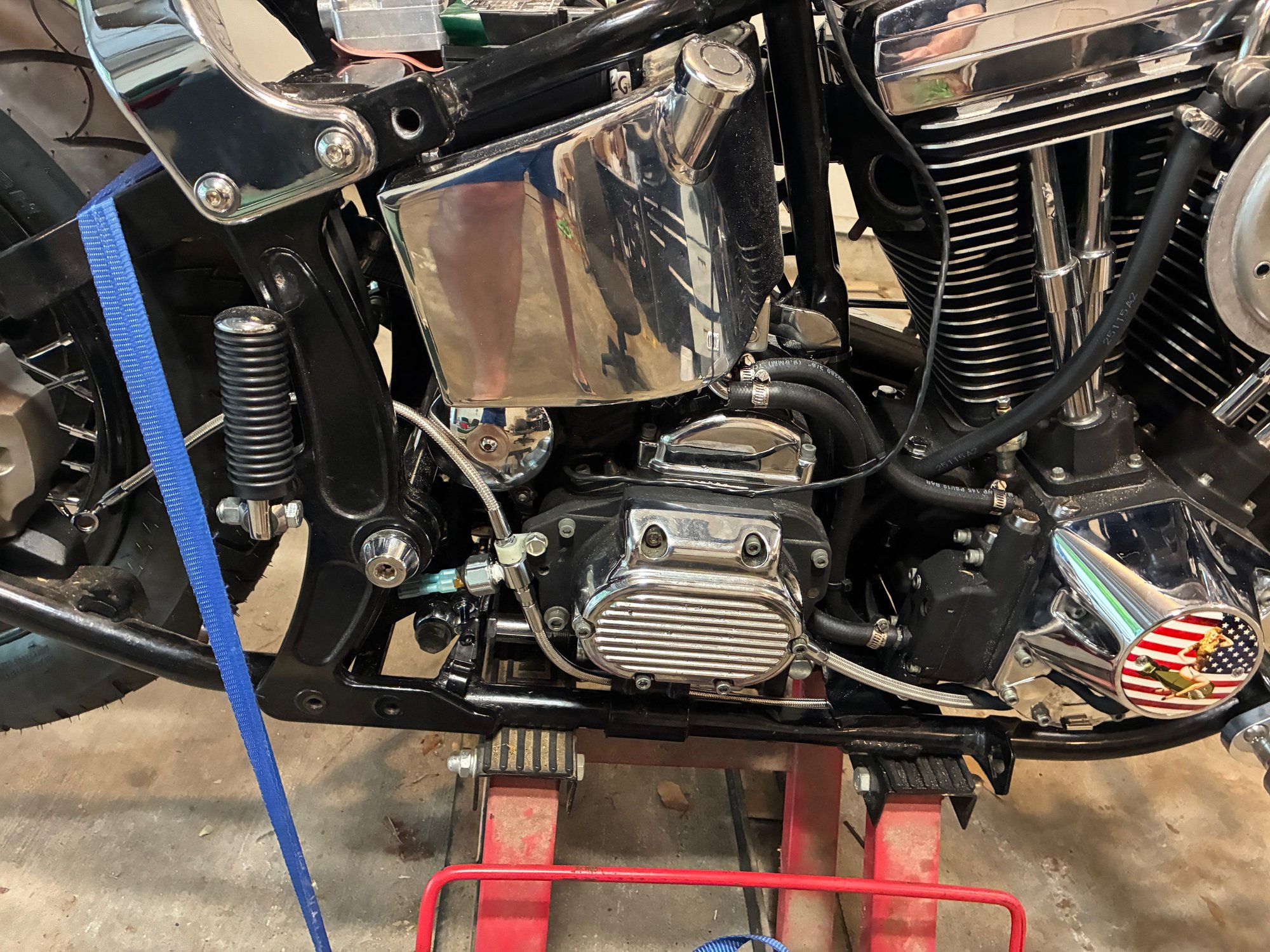 Rear brake line run. I will replace the plastic fitting soon. 