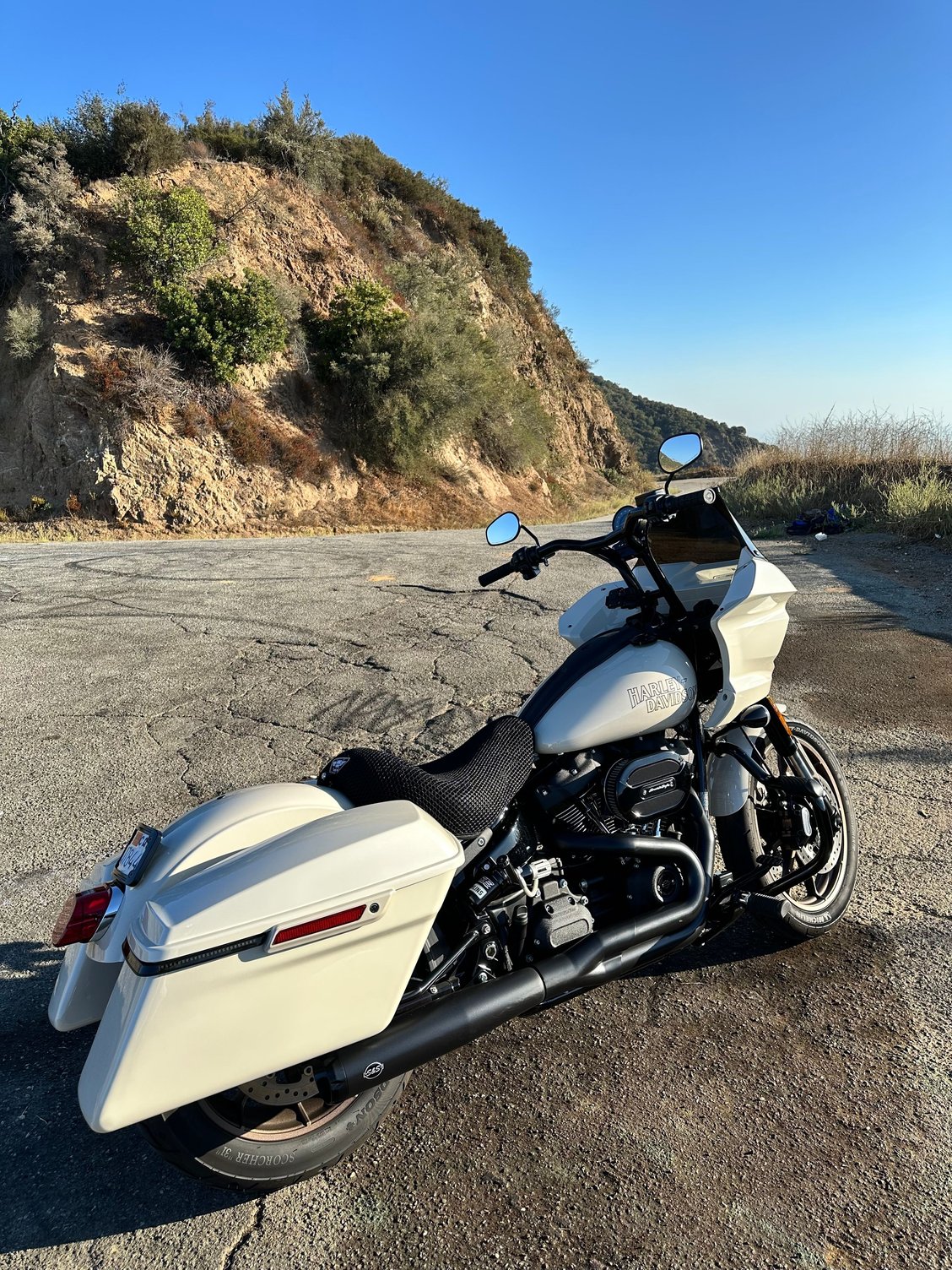 I bought Advanblack bags within days of buying my ‘23 FXLRS. It was planned before buying the bike. Clam shell bags were too small for my needs. I’ve been very happy with the quality. 