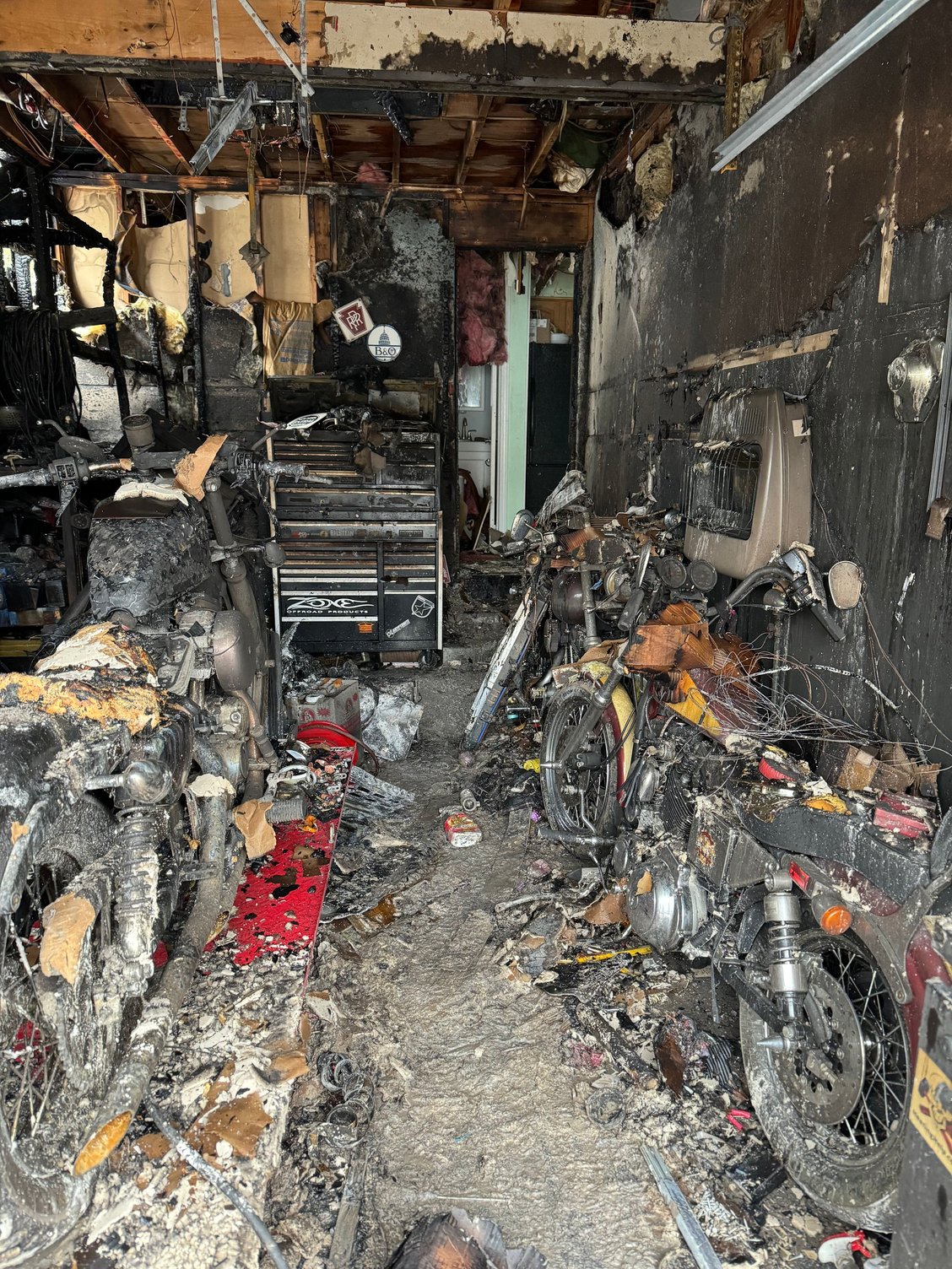 The next day as I went through to see my destroyed Harley�s 