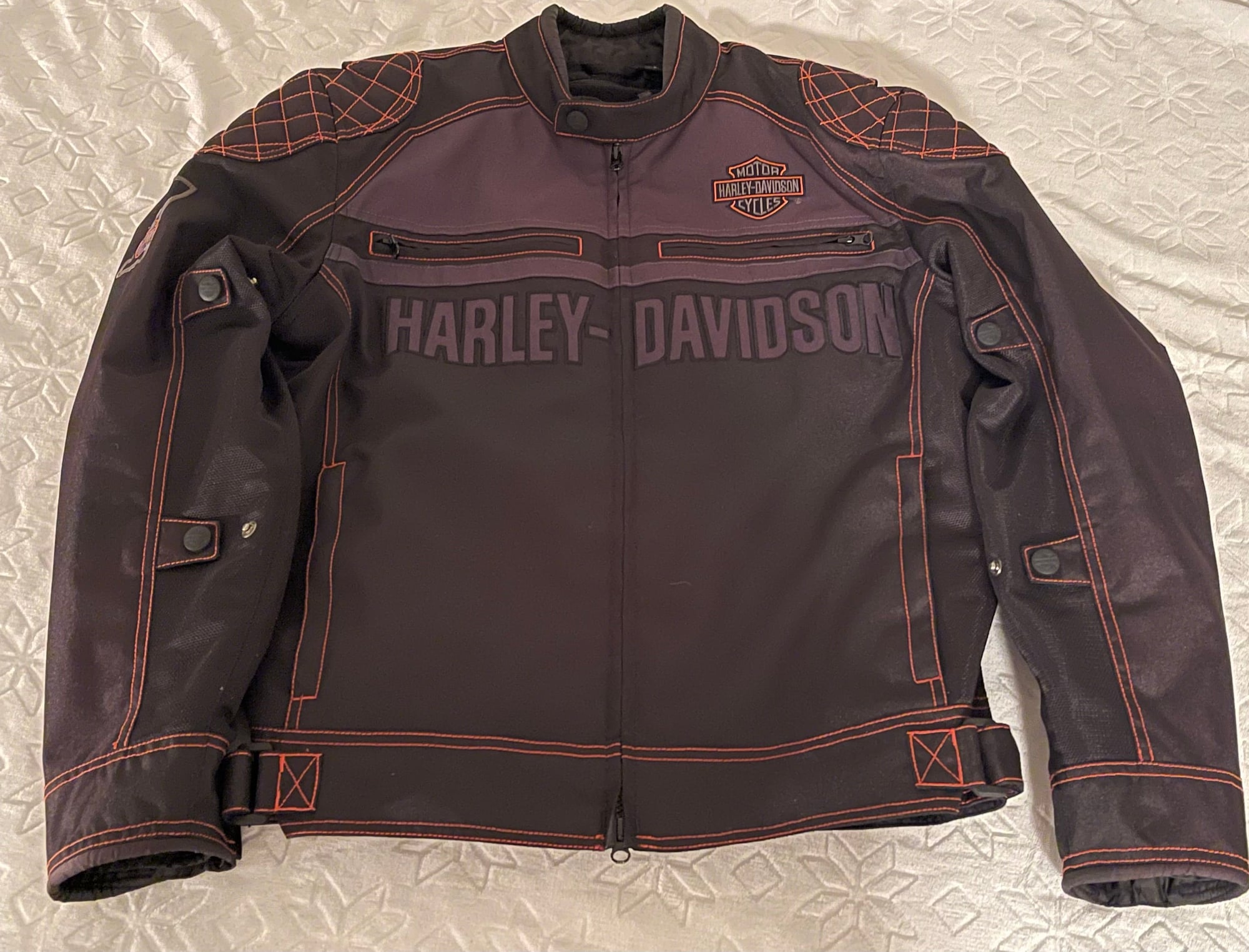Harley Davidson skull jacket summer mesh jacket grey colored | eBay