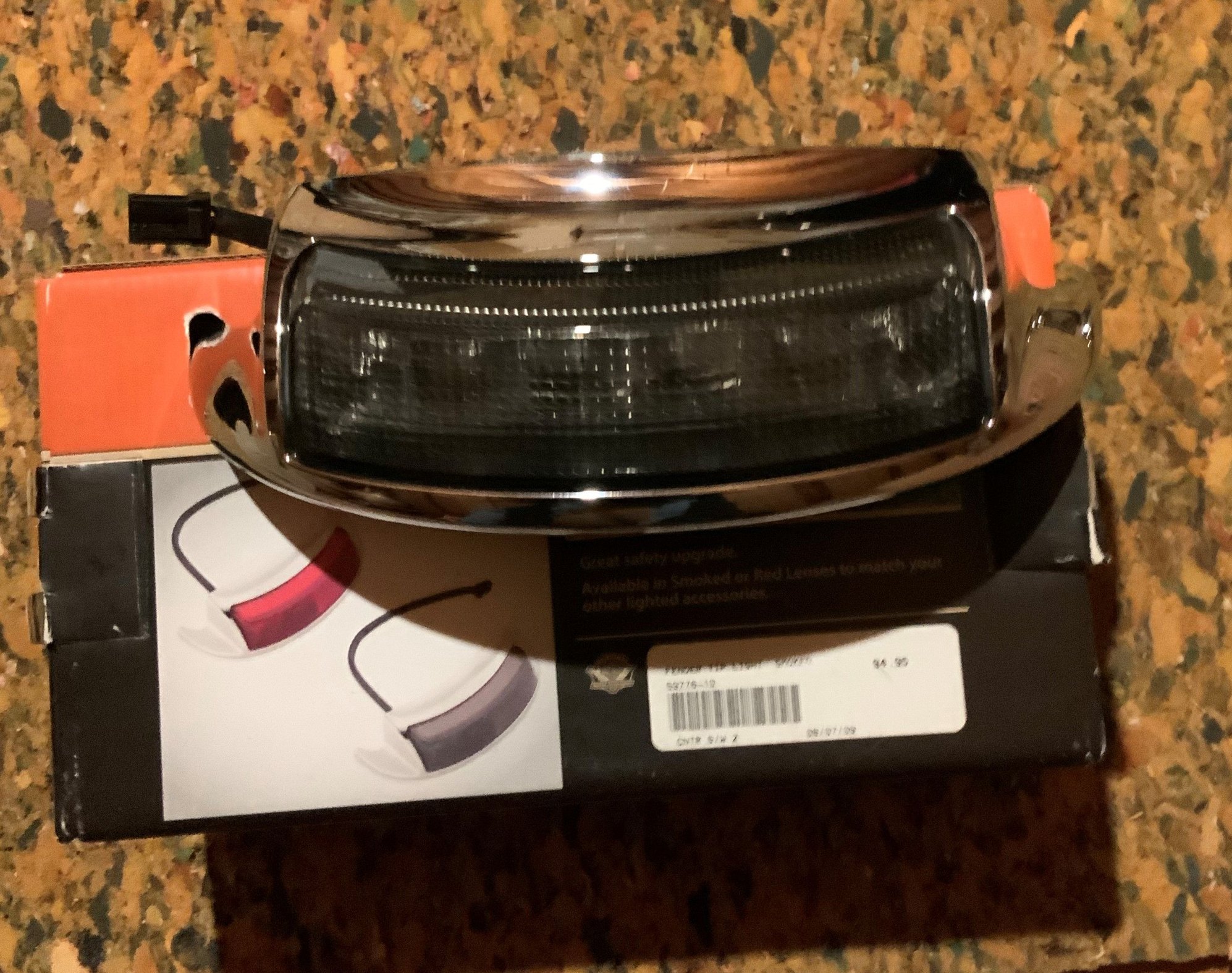 Chrome, Smoked Lens Rear Fender Tip light HD Part 5977610 Harley