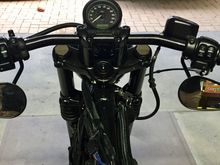 Controls mounted on left of bars 