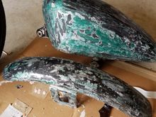 After peelilng first coat of paint.  Sanding after this