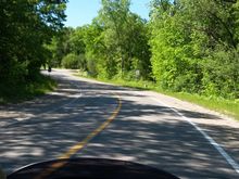 The winding road into Port Franks, Ontario