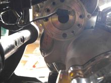 All Balls nose/bearing cone installed to the OEM starter drive housing.