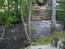 The view from our room at the Creekside Lodge...so peaceful.