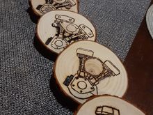 At this point my burner is dead.

Ill have to entertain myself with wood stains untill i do more burning.

Im pretty happy with this set! Ill post pics when they are in finished state as well.