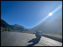 … Riding down the west side… It was very cool… Still wearing all the layers, with the heated grips and the electric jacket wicked up on high…