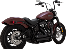 Black Shortshots Staggered for 2018+ M8 Softail models.