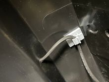 I cut the wire, and drilled a hole in lid.