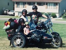 …the Crew… On our way to a week touring adventure, Montana, Idaho, Washington and British Columbia… Full load of camping gear… Stayed in a motel one night… Olden Golden Days… 30+ years ago…