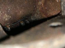 All the rust where the lever was