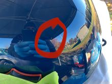 Just looks like a little smudge here, I was just worried the clear might start peeling because of it