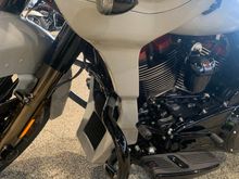 This is what I want.  It seems the mustache bar on this CVO is mounted right above the oil cooler.  I want the CVO Mustache Bar and spoiler kit which I found the mustache bar but all of the mustache bars say I need the drop down bracket for Road Glide models.  But this CVO is mounted differently.  Has anyone else done this modification?